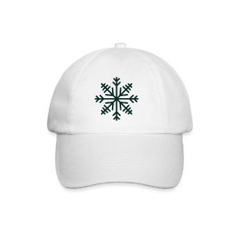 Schneeflocke - Baseballkappe - Weiß/Weiß - Vorne