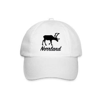 Norrland Rentier Sverige Nordschweden Schweden - Baseballkappe - Weiß/Weiß - Vorne