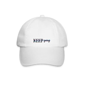 Keep Going - Baseballkappe - Weiß/Weiß - Vorne