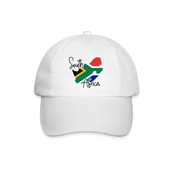 Südafrika - Baseballkappe - Weiß/Weiß - Vorne