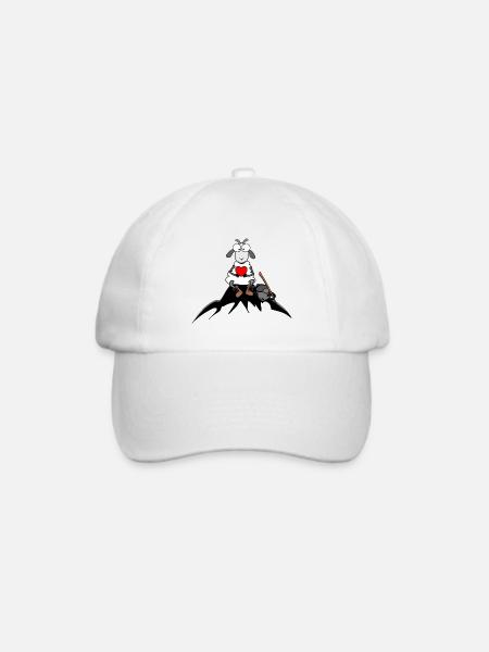 Bergziege - Baseballkappe - Weiß/Weiß