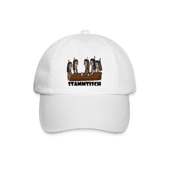 Stammtisch schwarz - Baseballkappe - Weiß/Weiß - Vorne