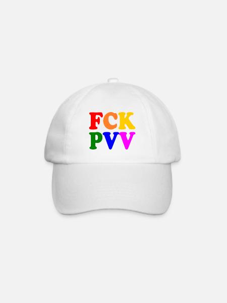 Fck pvv - Baseballkappe - Weiß/Weiß