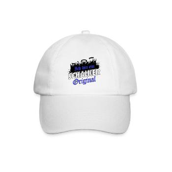 Ich bin ein Schalker Original | Schalke Geschenk - Baseballkappe - Weiß/Weiß - Vorne