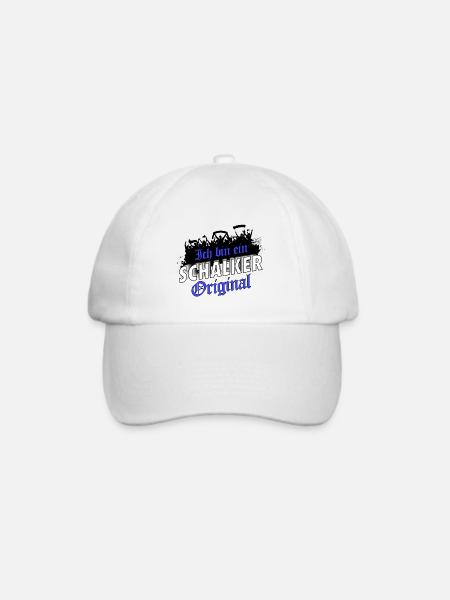 Ich bin ein Schalker Original | Schalke Geschenk - Baseballkappe - Weiß/Weiß