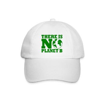 There is no planet B - Baseballkappe - Weiß/Weiß - Vorne