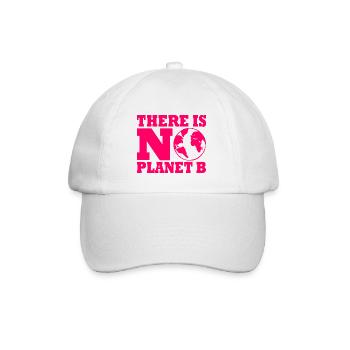 There is no planet B - Baseballkappe - Weiß/Weiß - Vorne