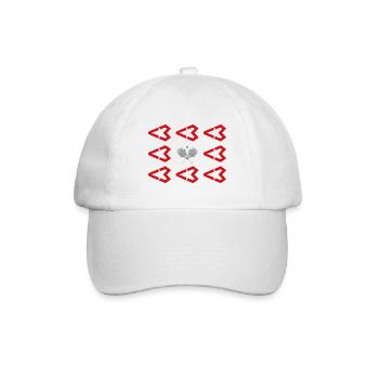 Tennis Love - Baseballkappe - Weiß/Weiß - Vorne