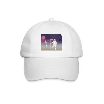 Astronaut and Stranger - Baseballkappe - Weiß/Weiß - Vorne