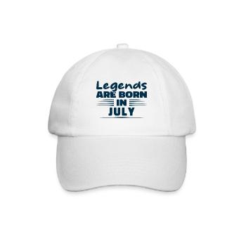 Die Legenden werden im Juli geboren - Baseballkappe - Weiß/Weiß - Vorne