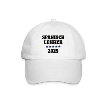 Spanisch Lehrer 2025 Beruf Studium Lehramt Spanish - Baseballkappe - Weiß/Weiß - Vorne