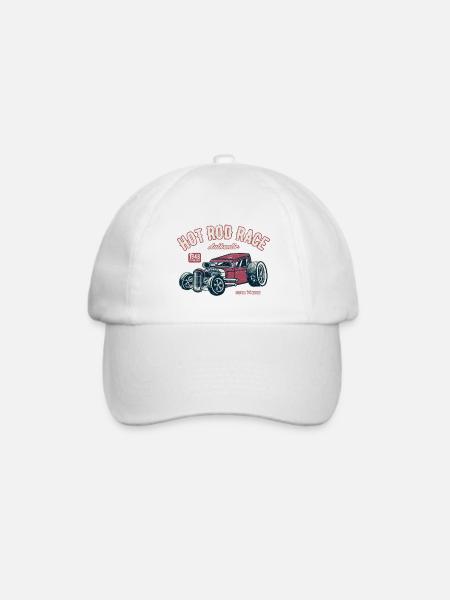 HOTROD HOT ROD RETRO VINTAGE HOTRODS MUSCLE MOTIV - Baseballkappe - Weiß/Weiß