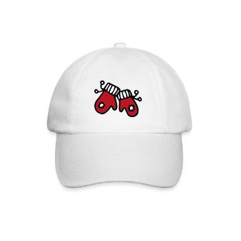 Fäustling Handschuhe Winter - Baseballkappe - Weiß/Weiß - Vorne