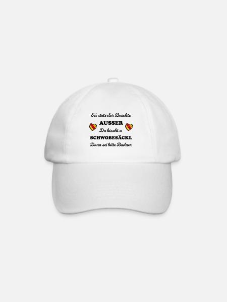 Die Badner und Schwobesäckl - Baseballkappe - Weiß/Weiß