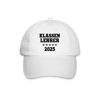 Klassen Lehrer 2025 Leiter Schule Klassenlehrer - Baseballkappe - Weiß/Weiß - Vorne