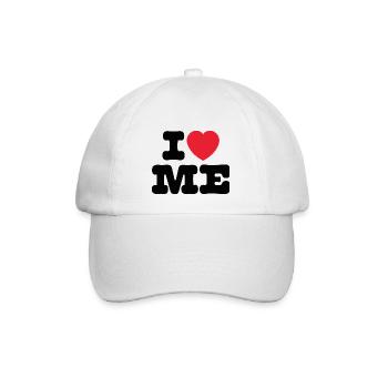 I Love Me – Selbstliebe Design - Baseballkappe - Weiß/Weiß - Vorne