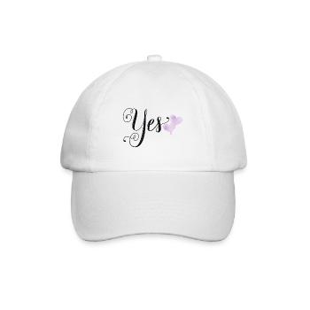 Hochzeit: Ja, ich will - Baseballkappe - Weiß/Weiß - Vorne