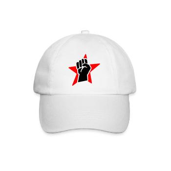 revolution fist (for black shirts) - Baseballkappe - Weiß/Weiß - Vorne