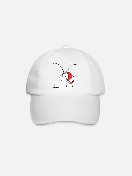 Garnele - Baseballkappe - Weiß/Weiß