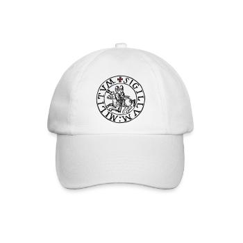 templar knights seal - Baseballkappe - Weiß/Weiß - Vorne