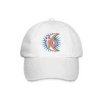 Drei Religionen - Baseballkappe - Weiß/Weiß - Vorne