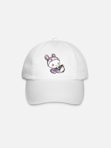 Puni-Hase Klee - Baseballkappe - Weiß/Weiß