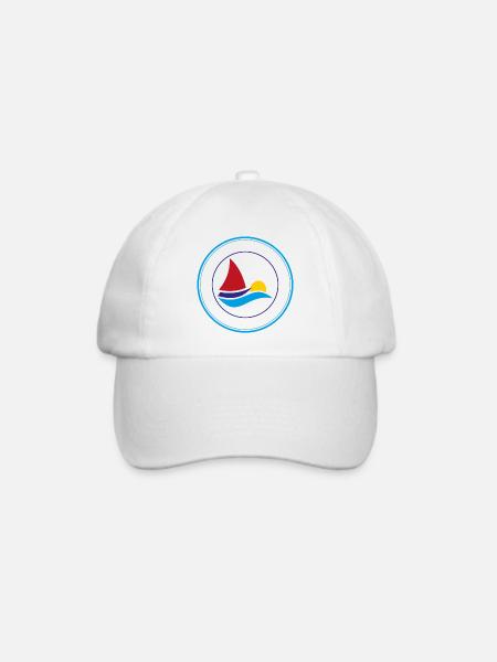 Segelboot - Baseballkappe - Weiß/Weiß