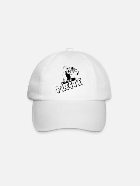 Party Shirt ,Feiern , Karneval, Pleite Geier(25) - Baseballkappe - Weiß/Weiß