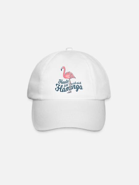 Heute fühl' ich mich Flamingo - Baseballkappe - Weiß/Weiß