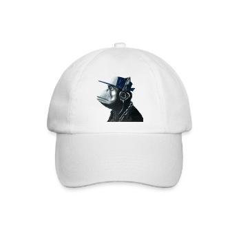 Affe Graffiti von Custom - Baseballkappe - Weiß/Weiß - Vorne