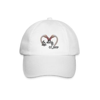 Be trendy with Love - Flamingos Geschenk - Baseballkappe - Weiß/Weiß - Vorne