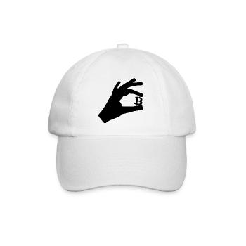 Bitcoin halten - Baseballkappe - Weiß/Weiß - Vorne