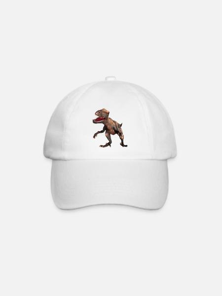 Velociraptor Dinosaurier 11 - Baseballkappe - Weiß/Weiß