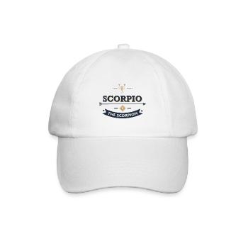 Sternzeichen Skorpion Scorpius Geschenk November - Baseballkappe - Weiß/Weiß - Vorne