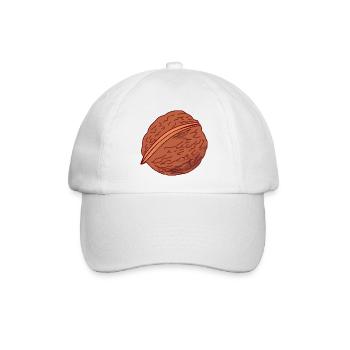 walnuts walnuss veggie gemuese fruits6 - Baseballkappe - Weiß/Weiß - Vorne