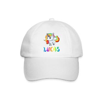 Einhorn Lucas - Baseballkappe - Weiß/Weiß - Vorne