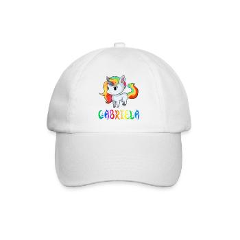 Einhorn Gabriela - Baseballkappe - Weiß/Weiß - Vorne