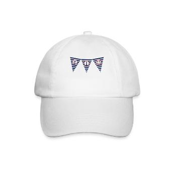 maritim, Meer, Leuchtturm, Flagge, wimpel - Baseballkappe - Weiß/Weiß - Vorne