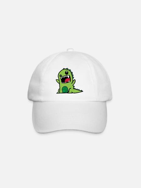 kleines grünes Monster - Baseballkappe - Weiß/Weiß