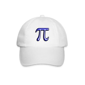 Das mathematische Pi - Baseballkappe - Weiß/Weiß - Vorne