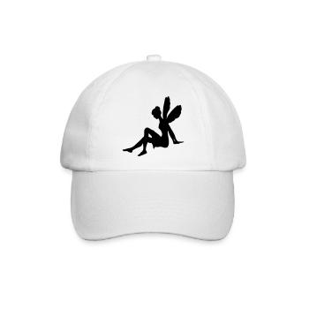 Sitzende Fee - Baseballkappe - Weiß/Weiß - Vorne