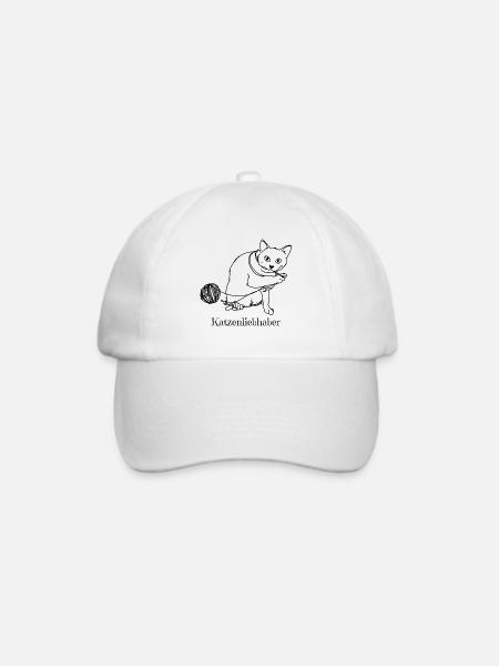 Katzenliebhaber - Baseballkappe - Weiß/Weiß