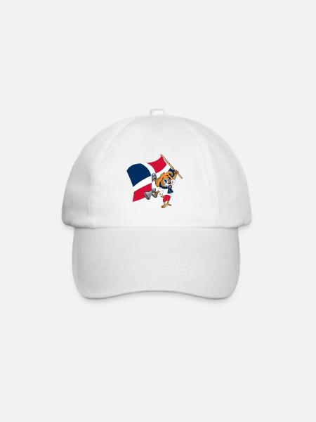 Dominikanische Republik Fan Hund - Baseballkappe - Weiß/Weiß