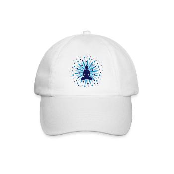 Buddha Blüten Mandala - Baseballkappe - Weiß/Weiß - Vorne