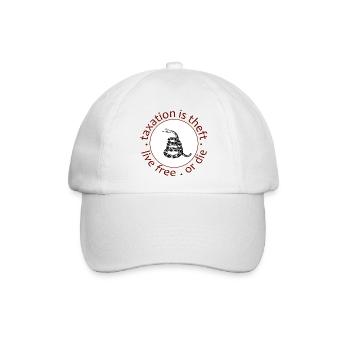 live free or die - Baseballkappe - Weiß/Weiß - Vorne