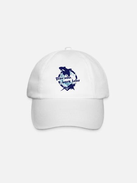 Dive Now - Baseballkappe - Weiß/Weiß