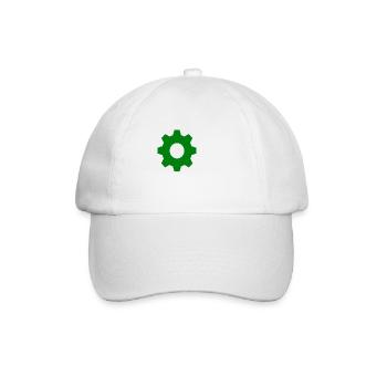 Zahnrad - Baseballkappe - Weiß/Weiß - Vorne