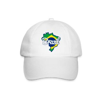 Brazil Brasilien Rio Lateinamerika Südamerika - Baseballkappe - Weiß/Weiß - Vorne