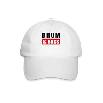 Drum and Bass / dnb / Drum&Bass - Baseballkappe - Weiß/Weiß - Vorne