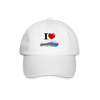 Ich liebe Neapel - Baseballkappe - Weiß/Weiß - Vorne